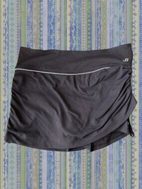 Black Athletic Skort Tennis Skirt Built-In Shorts Y2K Activewear